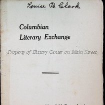 Columbian Literary Exchange Program 1921-1922