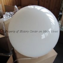 Two Globe Light covers from the 1911 steps on MSNS Campus