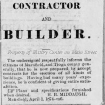 Hiram Middaugh, Contractor, builder