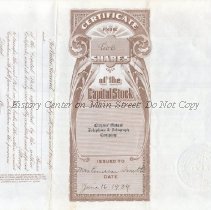 Citizens Mutual Telephone Stock Certificate