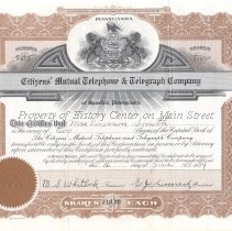 Citizens Mutual Telephone Stock Certificate