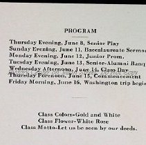 Invitation to Commencement : Program 1922