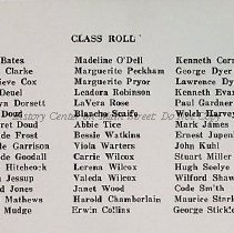 MHS 1922 Class List