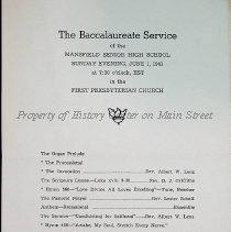 Mansfield High School Commencement 1941