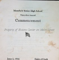 Mansfield High School Commencement 1944