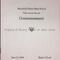 1945 Commencement Program