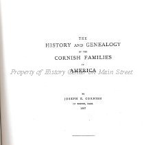 The History and Genealogy of the Cornish Families in America
