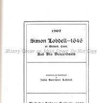 Genealogy of the descendants of Simon Lobdell (1646) and of Nicholas Lobden