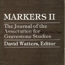 Markers: The Annual Journal of the Association of Gravestone Studies, Vol.