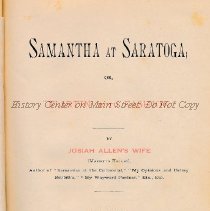 Samantha at Saratoga or "Flirtin' with Fashion"