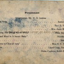 1923 Alumni Banquet Covington High School