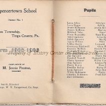 1906 School Souvenir Booklet, Spencertown School, Union Township