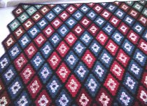 Diamond Block Hexagon Quilt, pre-1989