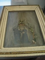 Framed Wedding Photo of John and Mary Schumacher, 1898