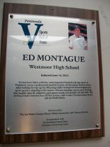Ed Montague Sports Hall of Fame Plaque