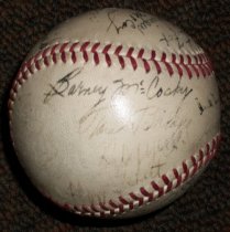 1939 Autographed Detroit Tigers Baseball