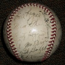1939 Autographed Detroit Tigers Baseball