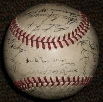 1939 Autographed Detroit Tigers Baseball