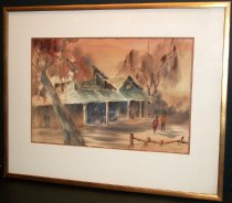 Woodside Store watercolor by Siddons