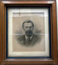 1889 Charcoal Portrait of Wm H Lawrence by G.E. Kelly