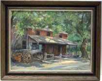 1954 Oil Painting of the Woodside Store by Jean L Selby