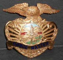 SMCSO Range Master Badge Belonging to Gjon T. Pawson, c. 1981-1986