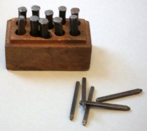 c. 1945-1952 Steel Punch Die Letter Set