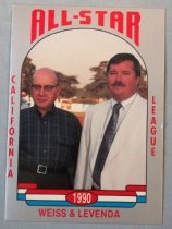 Weiss & Levenada California League All-Star baseball card, 1990