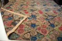 Handwoven Rag Area Rug, 1850