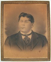 Framed Print of a Portrait Drawing of Phillip Gonzales, c. 1902 - 1922