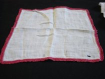 Linen Handkerchief with Tatted Edging, c. 1900-1940