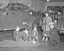 Belmont Cub Scouts Training at Belmont Fire Station, 1948