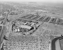 Aerial View of San Mateo County Fairgrounds and Bay Meadows Race Track, 196