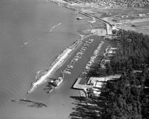Aerial View of Coyote Point Yacht Club, 1957