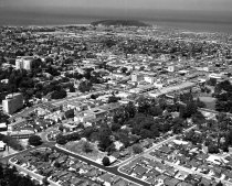Aerial View of Downtown San Mateo, 1957