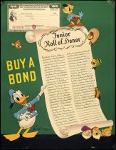 Junior Roll of Honor Bond poster with Disney characters, 1944