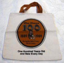 San Mateo Times Anniversary Tote Bag, 1989