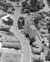 Aerial of West 3rd Avenue in San Mateo