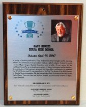 Gary Hughes Peninsula Sports Hall of Fame Plaque, 2017