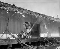 Fire at Redwood City Southern Pacific Depot, August 1963