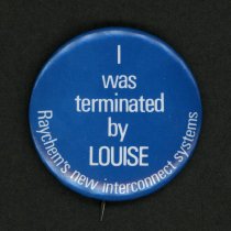 Raychem Corporation Termination Button, Louise, c. 1970s-1990s