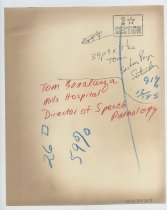 Untitled [Head and shoulder portrait photograph of Dr. Tom [Bonalaya]], n.d