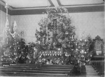Old Congregrational Church Interior - Christmas c. 1887