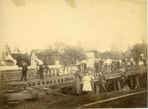 Trestle Construction, Redwood City between Jefferson and Maple, c. 1860-188