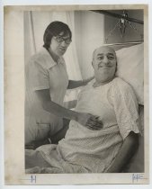 Untitled [Photograph of John Borlo in a hospital bed], October 21, 1974