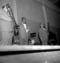 Celebrity Louie Armstrong at College of San Mateo, May 11, 1964
