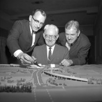 Model of Proposed Broadway Burlingame Overpass, April 12, 1966