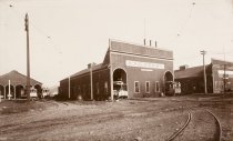 Untitled photograph of a trolley car house