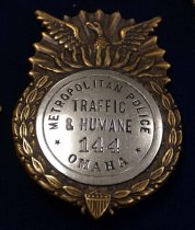 Metropolitan Police Omaha Traffic & Humane Badge