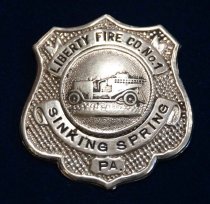 Liberty Fire Co. No. 1 Sinking Spring PA Badge